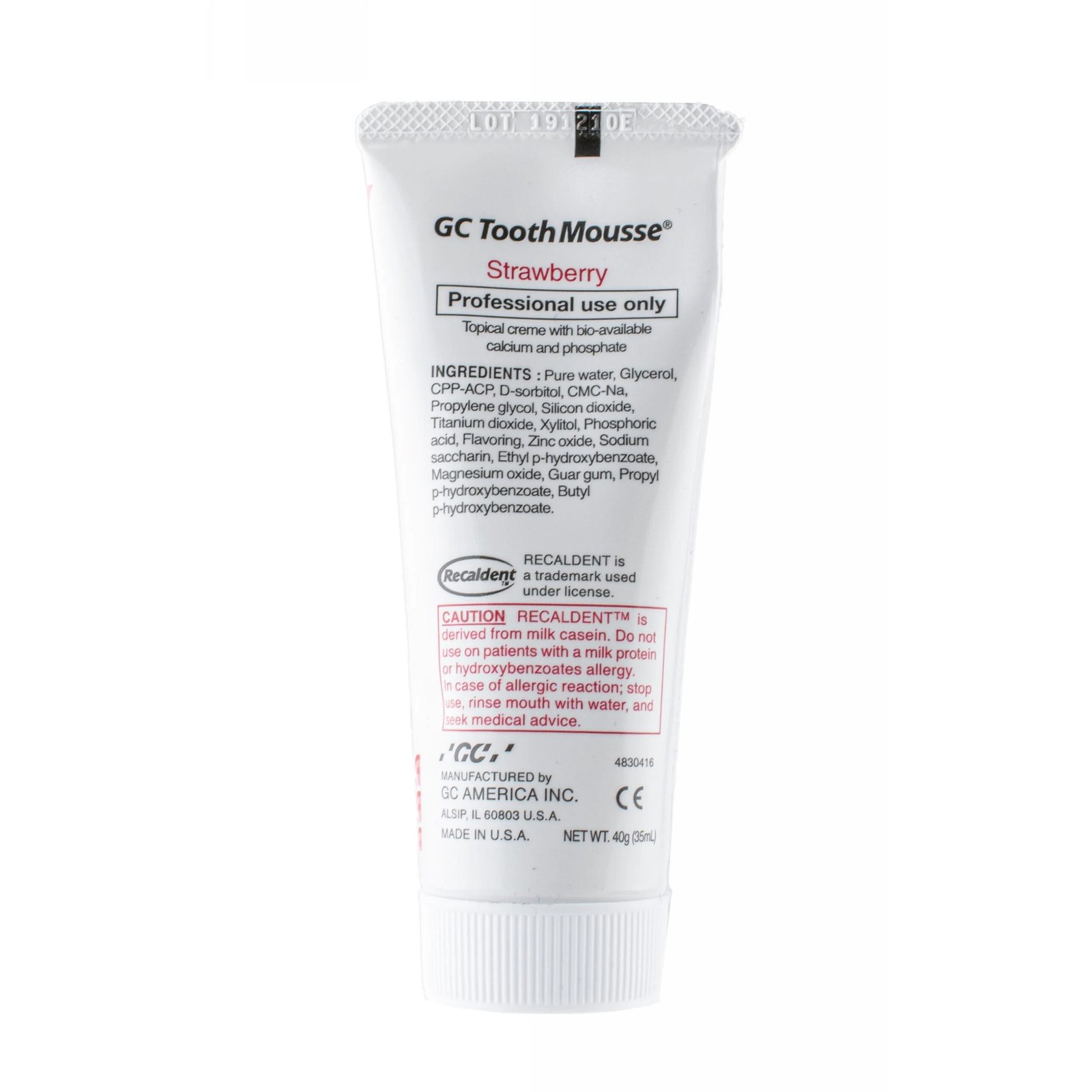 GC Tooth Mousse for Cavity Protection (Strawberry - 40g/35ml) : :  Health & Personal Care