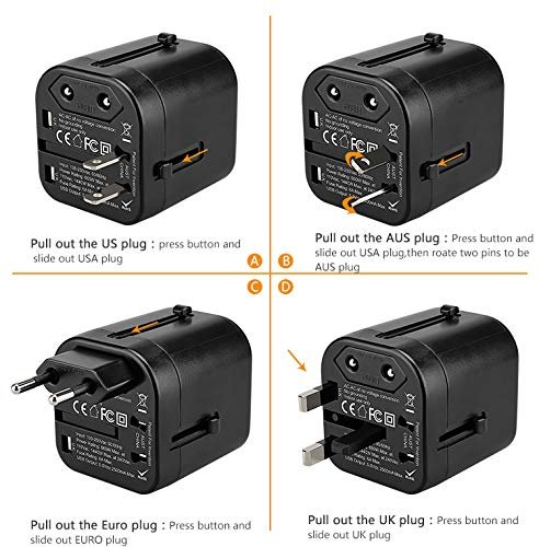 2 Pieces Uk Plug Adapter,france To Uk Adapter,uk Plug Adapter,france Europe  To Uk Plug Adapter,type G Adapter,travel Adapter For Uk/ireland/malaysia/m