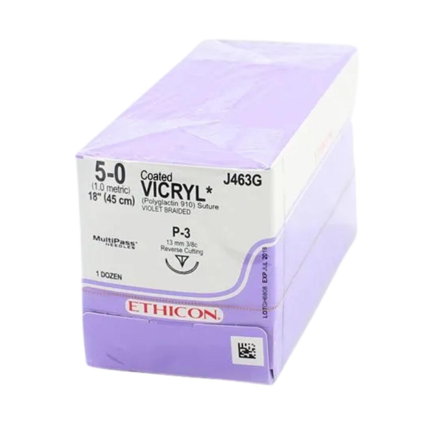 Ethicon Vicryl #5-0 Absorbable Violet Braided Suture