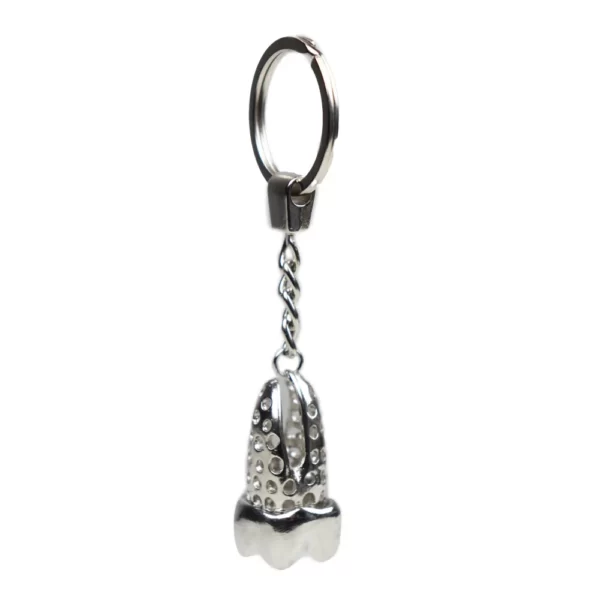 iDENTical Tooth Shape Silver Keychain (YK-068S)